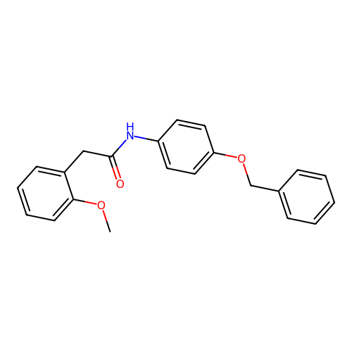 N-[4-(benzyloxy)phenyl]-2-(2-methoxyphenyl)acetamide structure