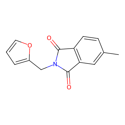 2-(furan-2-ylmethyl)-5-methyl-1H-isoindole-1,3(2H)-dione structure