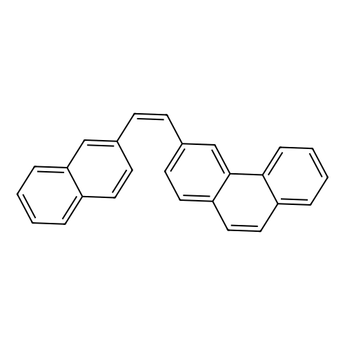 3-[(Z)-2-naphthalen-2-ylethenyl]phenanthrene structure