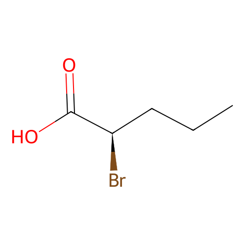 Pentanoic acid, 2-bromo-, (R)- structure