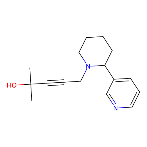 3-Pentyn-2-ol, 2-methyl-5-[2-(3-pyridinyl)-1-piperidinyl]- structure