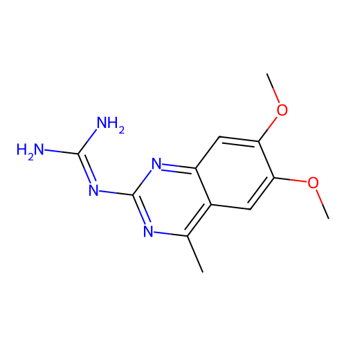 2-(6,7-Dimethoxy-4-methylquinazolin-2-yl)guanidine structure
