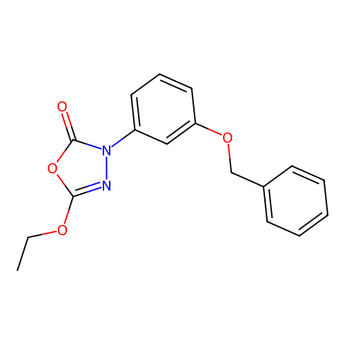 3-(3-(benzyloxy)phenyl)-5-ethoxy-1,3,4-oxadiazol-2(3H)-one structure