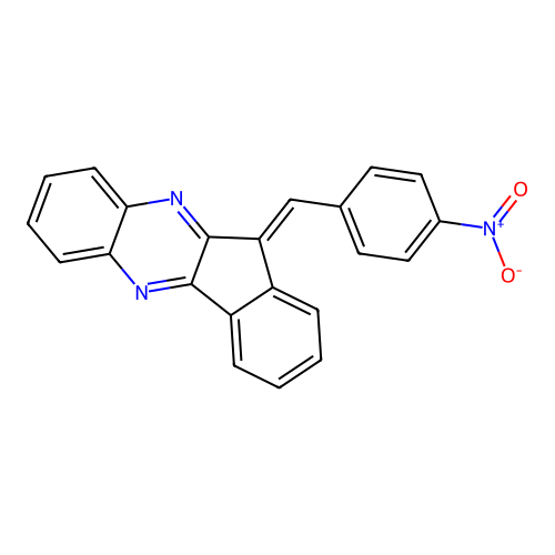 11-[(4-Nitrophenyl)methylidene]indeno[1,2-b]quinoxaline structure