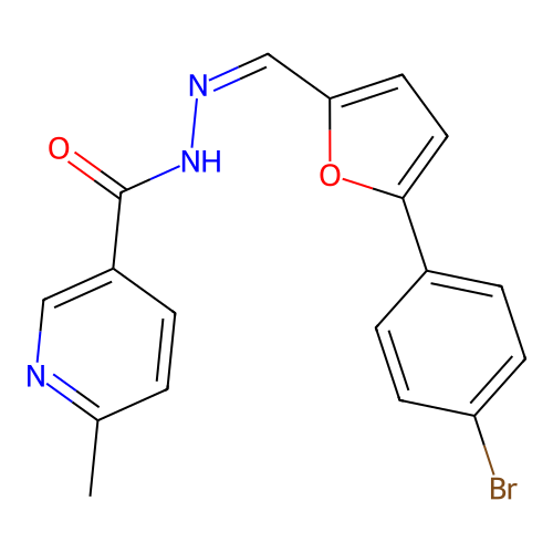 N'-{(Z)-[5-(4-bromophenyl)furan-2-yl]methylidene}-6-methylpyridine-3-carbohydrazide structure