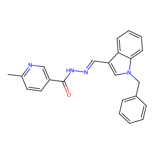 N'-[(E)-(1-benzyl-1H-indol-3-yl)methylidene]-6-methylpyridine-3-carbohydrazide structure