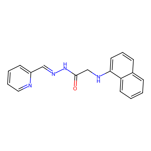 2-(naphthalen-1-ylamino)-N-[(E)-pyridin-2-ylmethylideneamino]acetamide structure