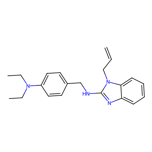 1-allyl-N-[4-(diethylamino)benzyl]-1H-benzimidazol-2-amine structure