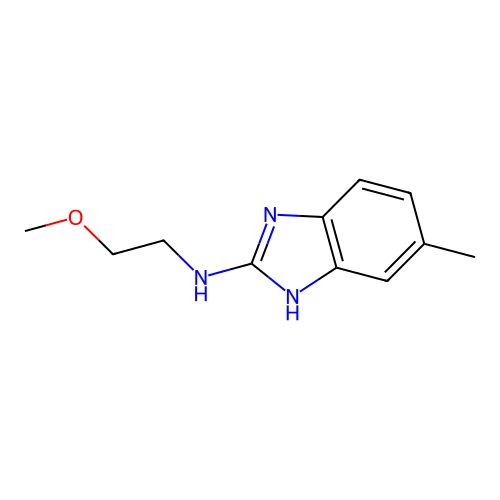 N-(2-methoxyethyl)-5-methyl-1H-benzimidazol-2-amine structure