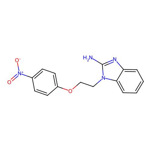 1-[2-(4-nitrophenoxy)ethyl]-1H-benzimidazol-2-amine structure