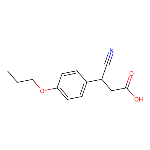 3-cyano-3-(4-propoxyphenyl)propanoic Acid structure