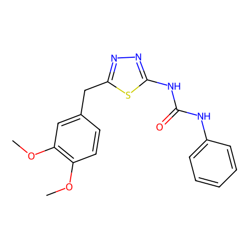 1-[5-(3,4-Dimethoxybenzyl)-1,3,4-thiadiazol-2-yl]-3-phenylurea structure