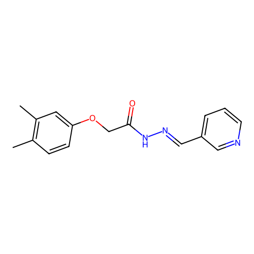 2-(3,4-dimethylphenoxy)-N'-[(E)-pyridin-3-ylmethylidene]acetohydrazide structure