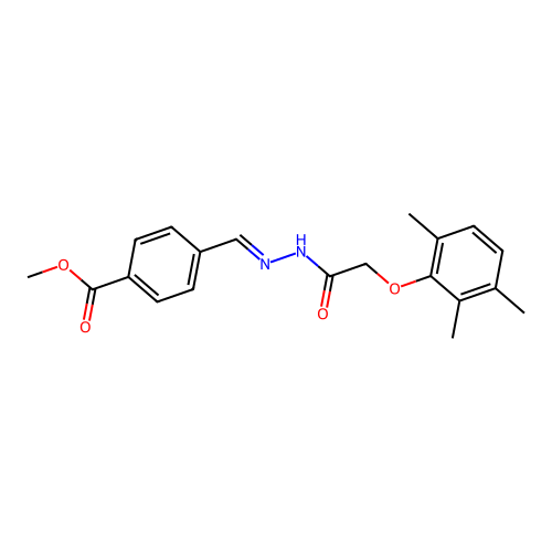 methyl 4-[(E)-{2-[(2,3,6-trimethylphenoxy)acetyl]hydrazinylidene}methyl]benzoate structure