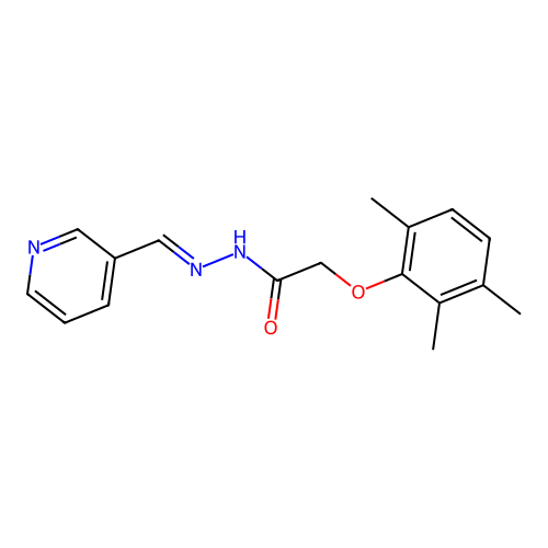 N'-[(E)-pyridin-3-ylmethylidene]-2-(2,3,6-trimethylphenoxy)acetohydrazide structure