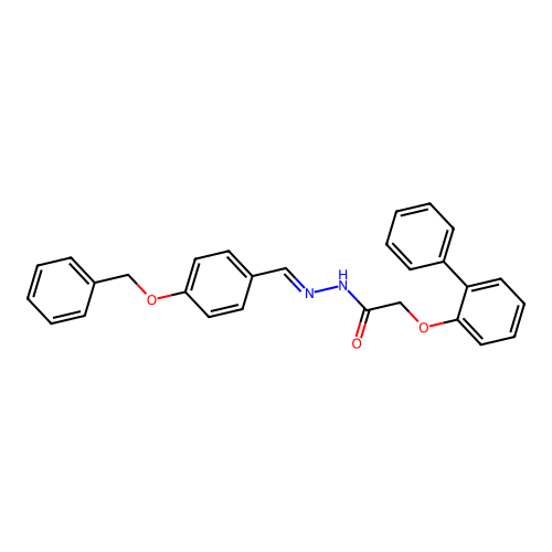 N'-{(E)-[4-(benzyloxy)phenyl]methylidene}-2-(biphenyl-2-yloxy)acetohydrazide structure