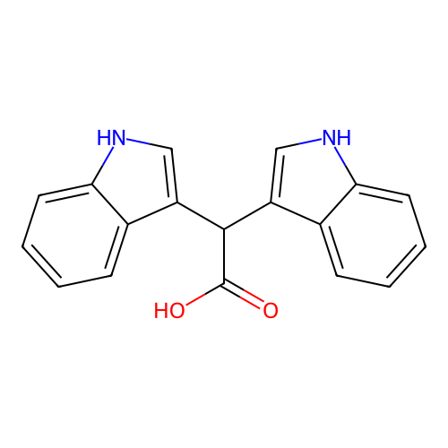 1h-Indole-3-acetic acid,a-1h-indol-3-yl- structure