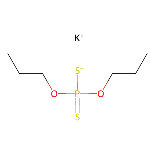 Potassium dipropoxy-sulfanylidene-sulfido-lambda5-phosphane structure