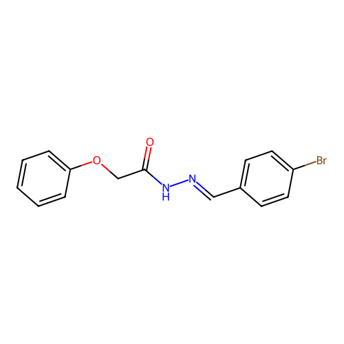 N'-(4-bromobenzylidene)-2-phenoxyacetohydrazide structure