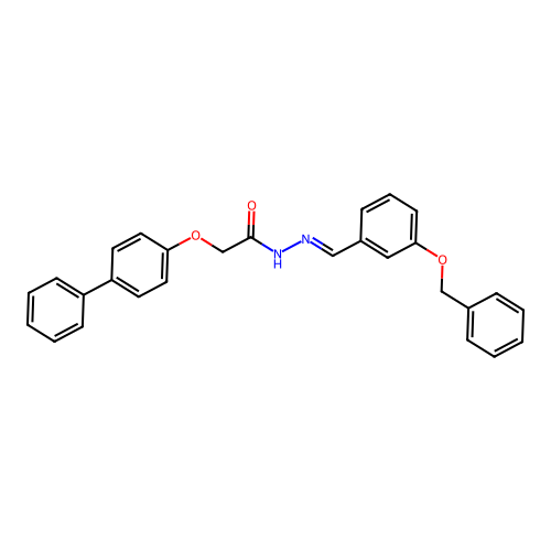 N'-(3-(Benzyloxy)benzylidene)-2-((1,1'-biphenyl)-4-yloxy)acetohydrazide structure