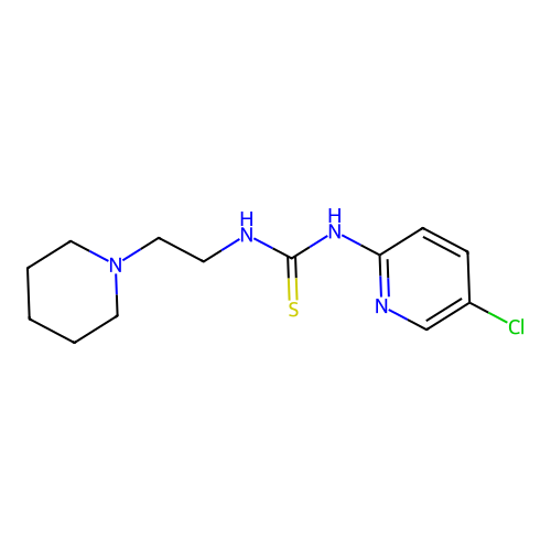 1-(5-Chloro-2-pyridyl)-3-[2-(1-piperidyl)ethyl]thiourea structure