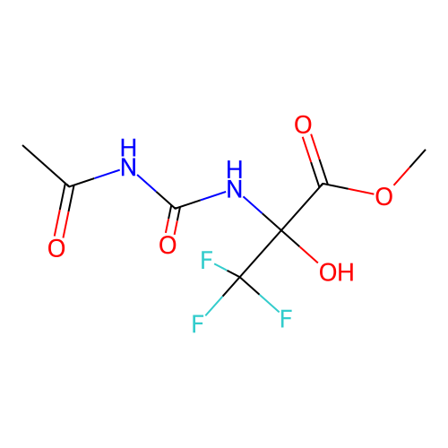 Methyl 2-(3-acetylureido)-3,3,3-trifluoro-2-hydroxypropanoate structure