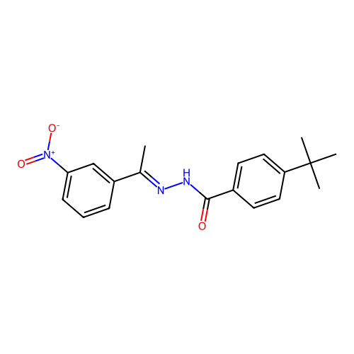 4-tert-butyl-N'-(1-{3-nitrophenyl}ethylidene)benzohydrazide structure