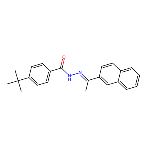 4-tert-butyl-N'-[(1E)-1-(naphthalen-2-yl)ethylidene]benzohydrazide structure