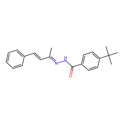4-tert-butyl-N'-(1-methyl-3-phenyl-2-propenylidene)benzohydrazide structure