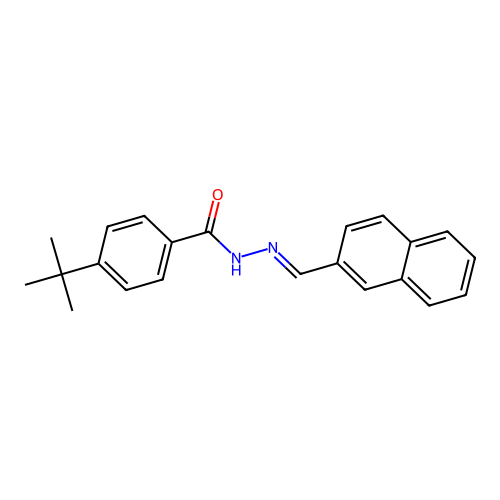 4-tert-butyl-N'-[(E)-naphthalen-2-ylmethylidene]benzohydrazide structure