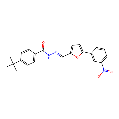4-tert-butyl-N'-{(E)-[5-(3-nitrophenyl)furan-2-yl]methylidene}benzohydrazide structure