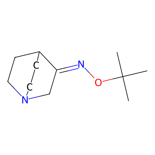 (Z)-N-[(2-methylpropan-2-yl)oxy]-1-azabicyclo[2.2.2]octan-3-imine structure