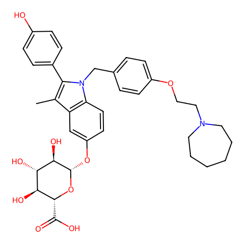 Bazedoxifene 5-|A-D-Glucuronide structure