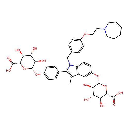 Bazedoxifene Bis-|A-D-Glucuronide structure