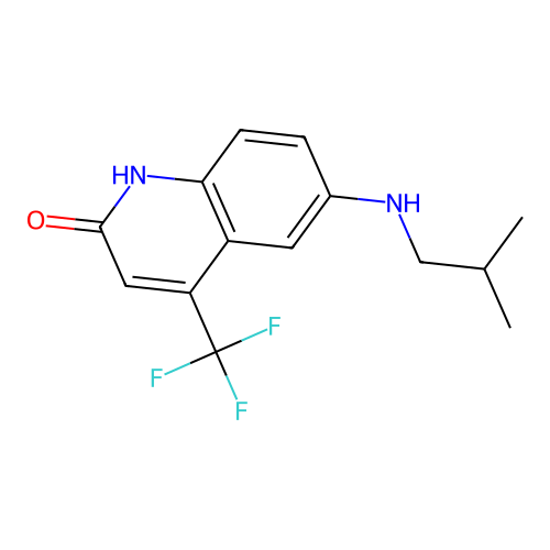 6-[(2-Methylpropyl)amino]-4-(trifluoromethyl)-1,2-dihydroquinolin-2-one structure