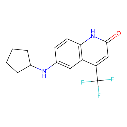 6-(Cyclopentylamino)-4-(trifluoromethyl)-1,2-dihydroquinolin-2-one structure
