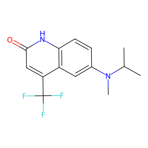 6-[methyl(propan-2-yl)amino]-4-(trifluoromethyl)-1H-quinolin-2-one structure