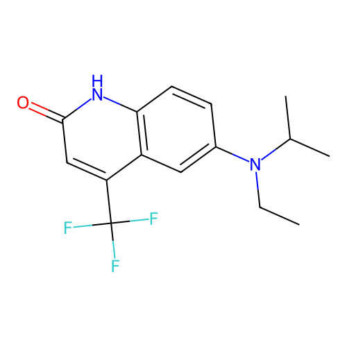 6-[Ethyl(propan-2-yl)amino]-4-(trifluoromethyl)-1,2-dihydroquinolin-2-one structure