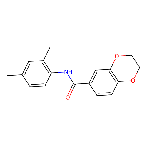 N-(2,4-dimethylphenyl)-2,3-dihydro-1,4-benzodioxine-6-carboxamide structure