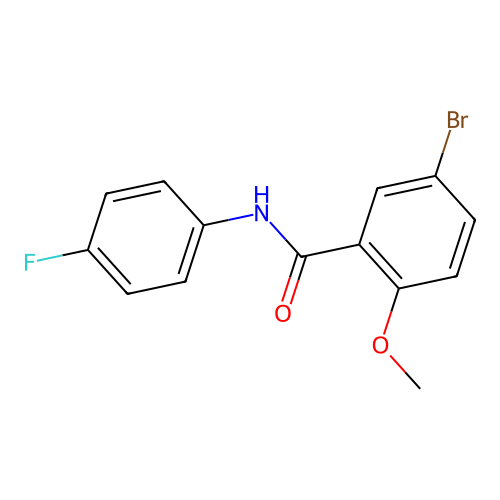 5-bromo-N-(4-fluorophenyl)-2-methoxybenzamide structure