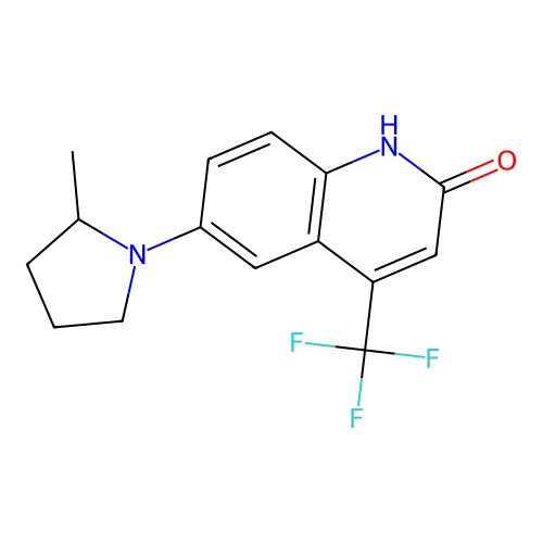 rac-6-(2-methylpyrrolidin-1-yl)-4-trifluoromethyl-1H-quinolin-2-one structure