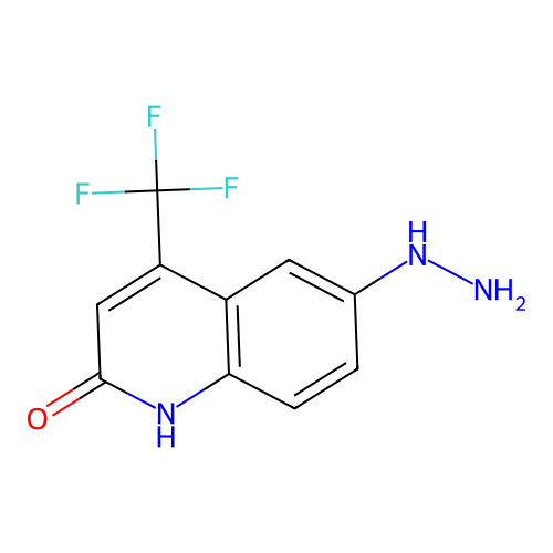 6-Hydrazino-4-trifluoromethylquinolin-2(1H)-one structure