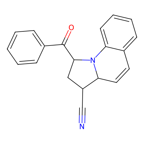 1-Benzoyl-1,2,3,3a-tetrahydropyrrolo[1,2-a]quinoline-3-carbonitrile structure