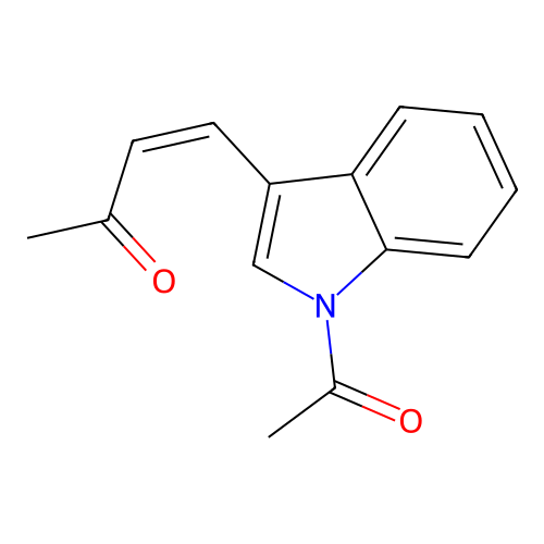 (3Z)-4-(1-acetyl-1H-indol-3-yl)but-3-en-2-one structure
