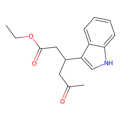 ethyl 3-(1H-indol-3-yl)-5-oxohexanoate structure