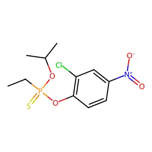Phosphonothioic acid, ethyl-, O-(2-chloro-4-nitrophenyl) O-(1-methylethyl) ester structure