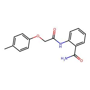 2-[2-(4-甲基苯氧基)乙酰氨基]苯甲酰胺 structure