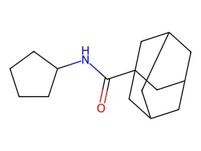 N-cyclopentyladamantane-1-carboxamide structure
