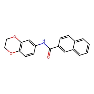 N-(2,3-dihydro-1,4-benzodioxin-6-yl)naphthalene-2-carboxamide structure