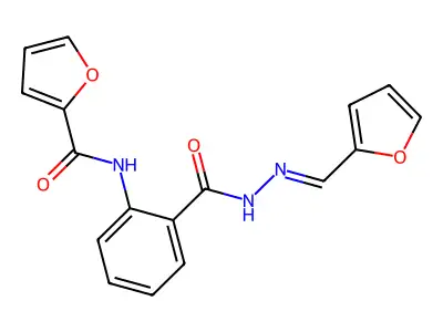 2-[(2-Furanylcarbonyl)amino]benzoic acid 2-(2-furanylmethylene)hydrazide structure